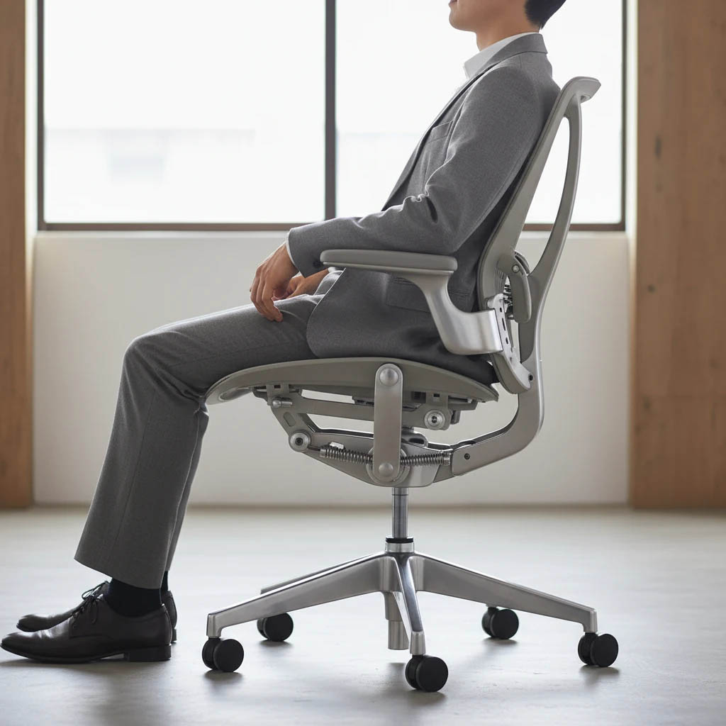 office chair backrest stability leaning position